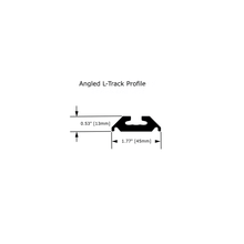 Moto Track Angled Aluminum L-Track (Airline Track) - Moto Cinch